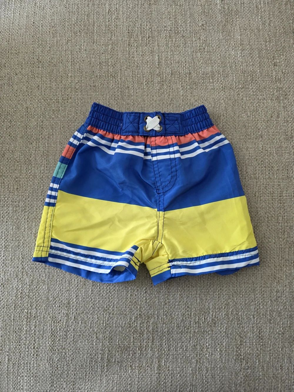 Kids Yellow 'Surf All Day' Long-Sleeve Rashguard & Blue Swim Shorts Set